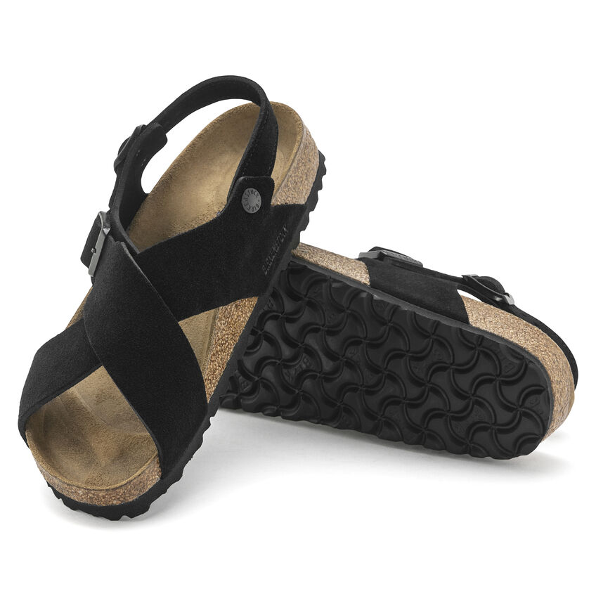 Birkenstock Sandalo Tulum Sfb Suede Leather 1024086 Black