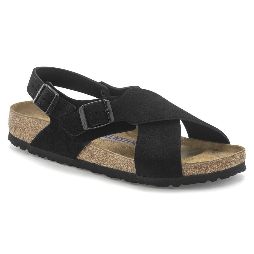 Birkenstock Sandalo Tulum Sfb Suede Leather 1024086 Black