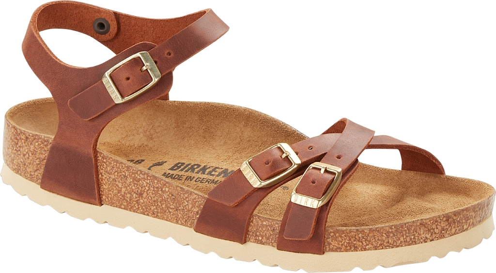 Birkenstock Sandalo Kumba Waxy Leather 1021489 Cognac