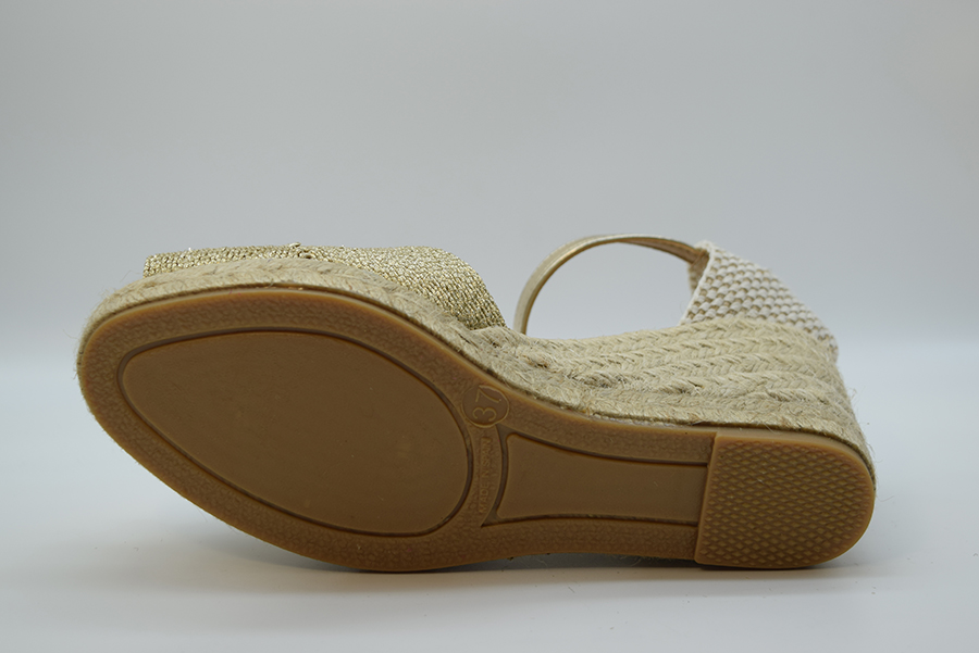 Ska Espadrillas Aperta In Punta In Raffia MALIBU D5N Platino