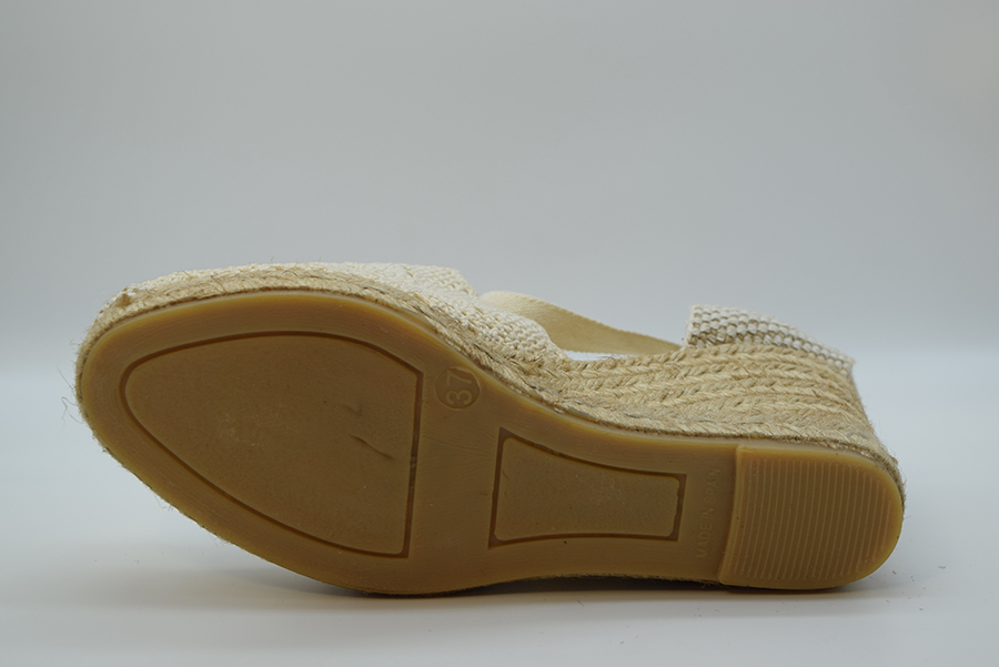 Ska Scarpa Corda Campesina In Pizzo H. 6 Cm. MANGO 05N Crudo