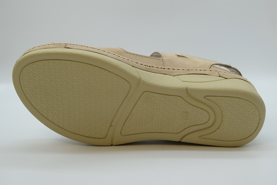 Tomasi Sandalo Con Due Fasce A Velcro Fondo Italia Ricope EKELA NUOVO Wash Cipria