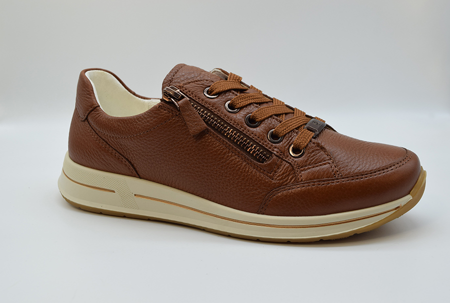 Ara Sneaker Donna Osaka 2.0 Calzata H Zeppa 30 Mm 12-24801 49 Cognac