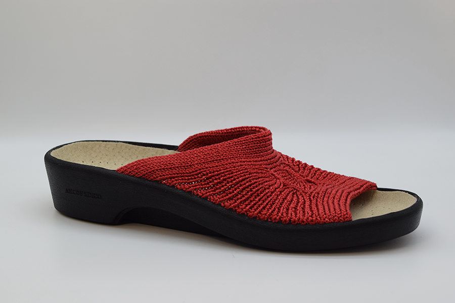 Arcopedico 1301 Ciabatta In Knitted Classic Aperta SPLASH I 06 Red