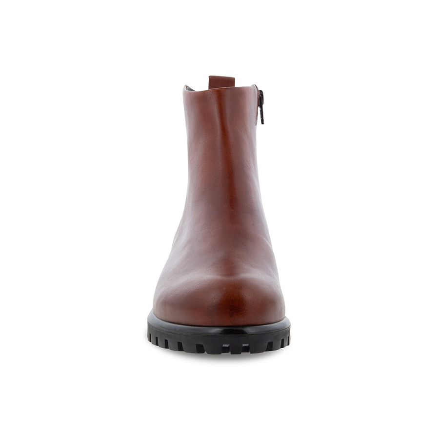 Ecco Tronchetto Tacco 20 Carro 490063 01053 Cognac