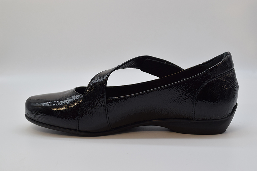 Marro Scarpa Ballerina Cinturino Assimmetrico 4019I Naplak Nero