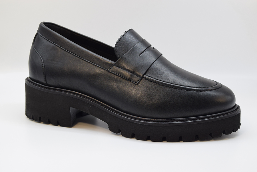 Marro Scarpa  A Mocassino Con Guardolo 4111 Vitello Nero