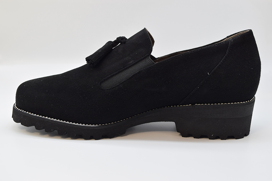 Tomasi Scarpa Slip On  Con Fiocchetti Calzata 9 ROSETTA Camoscio Nero