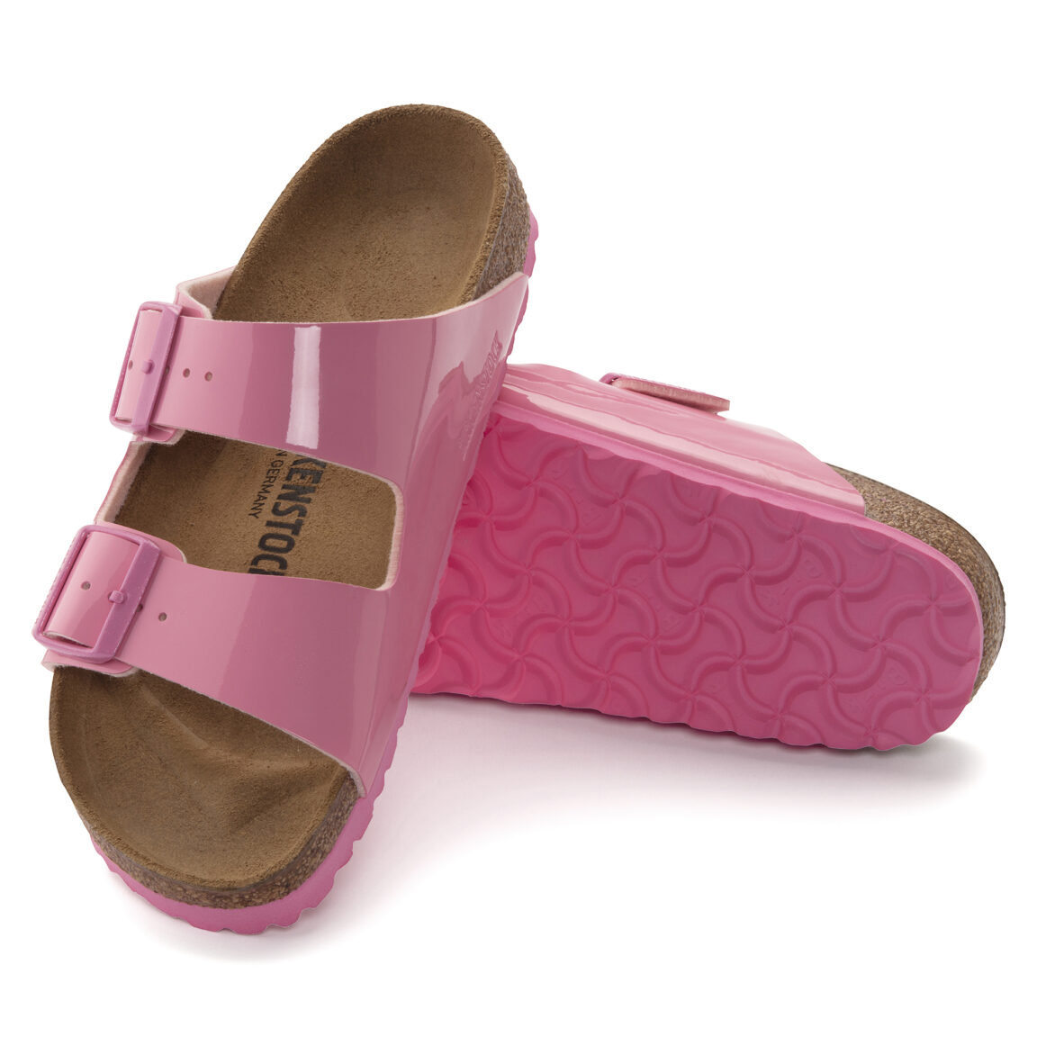 Birkenstock Ciabatta Arizona Birko Flor Patent 1024104 Patent Candy Pink