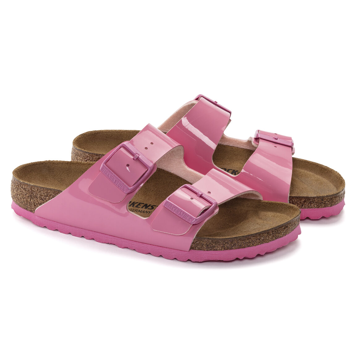 Birkenstock Ciabatta Arizona Birko Flor Patent 1024104 Patent Candy Pink