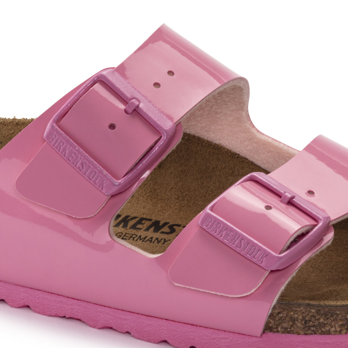 Birkenstock Ciabatta Arizona Birko Flor Patent 1024104 Patent Candy Pink