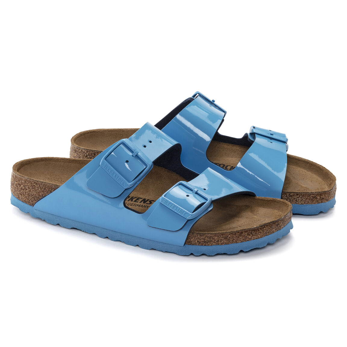 Birkenstock Ciabatta Arizona Birko Flor Patent 1024105 Patent Sky Blue