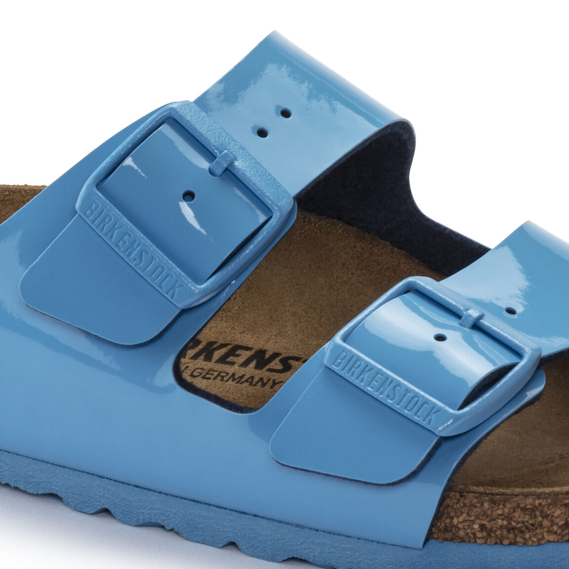 Birkenstock Ciabatta Arizona Birko Flor Patent 1024105 Patent Sky Blue