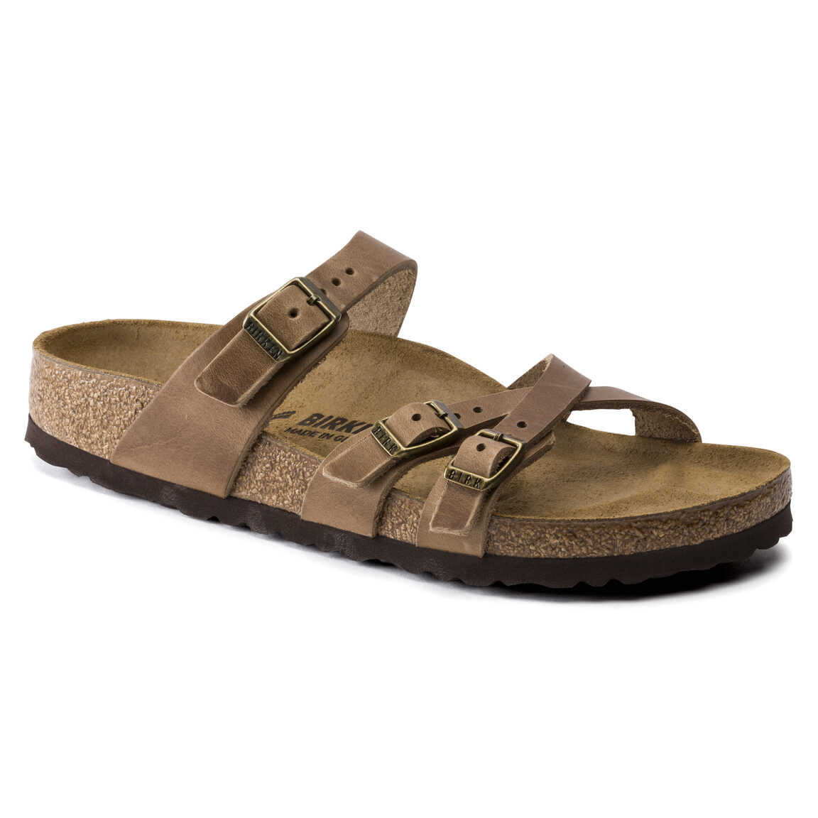 Birkenstock Ciabatta Franca Sfb Oiled Leather 1015931 Tabacco Brown