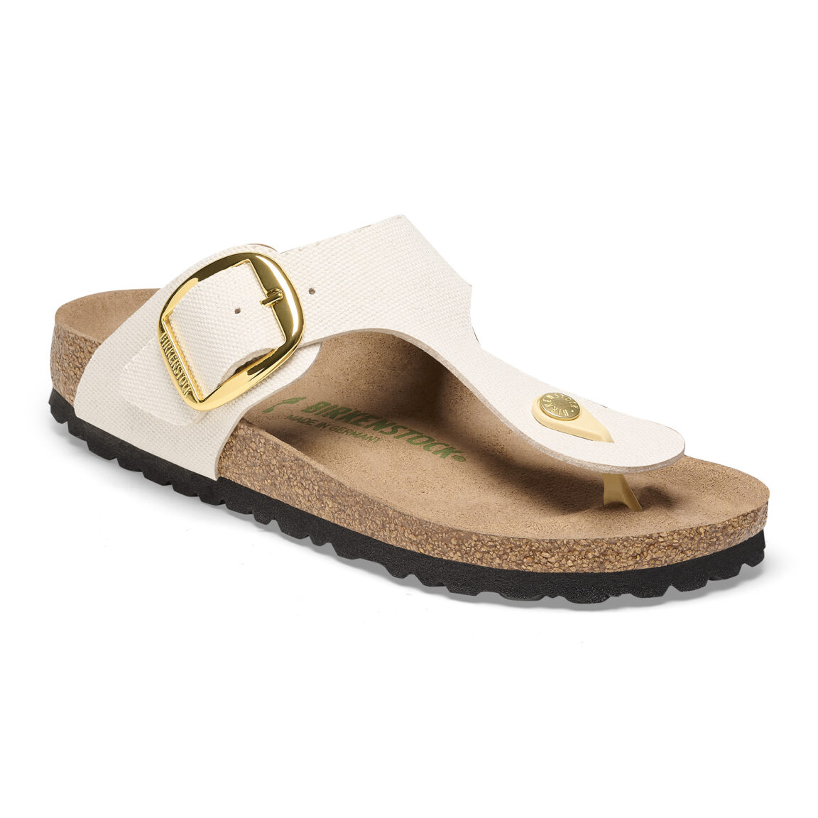 Birkenstock Gizeh Big Buckle Canvas Vegan 1025522 Eggshell