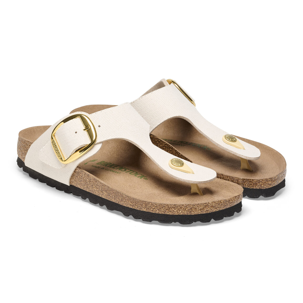 Birkenstock Gizeh Big Buckle Canvas Vegan 1025522 Eggshell