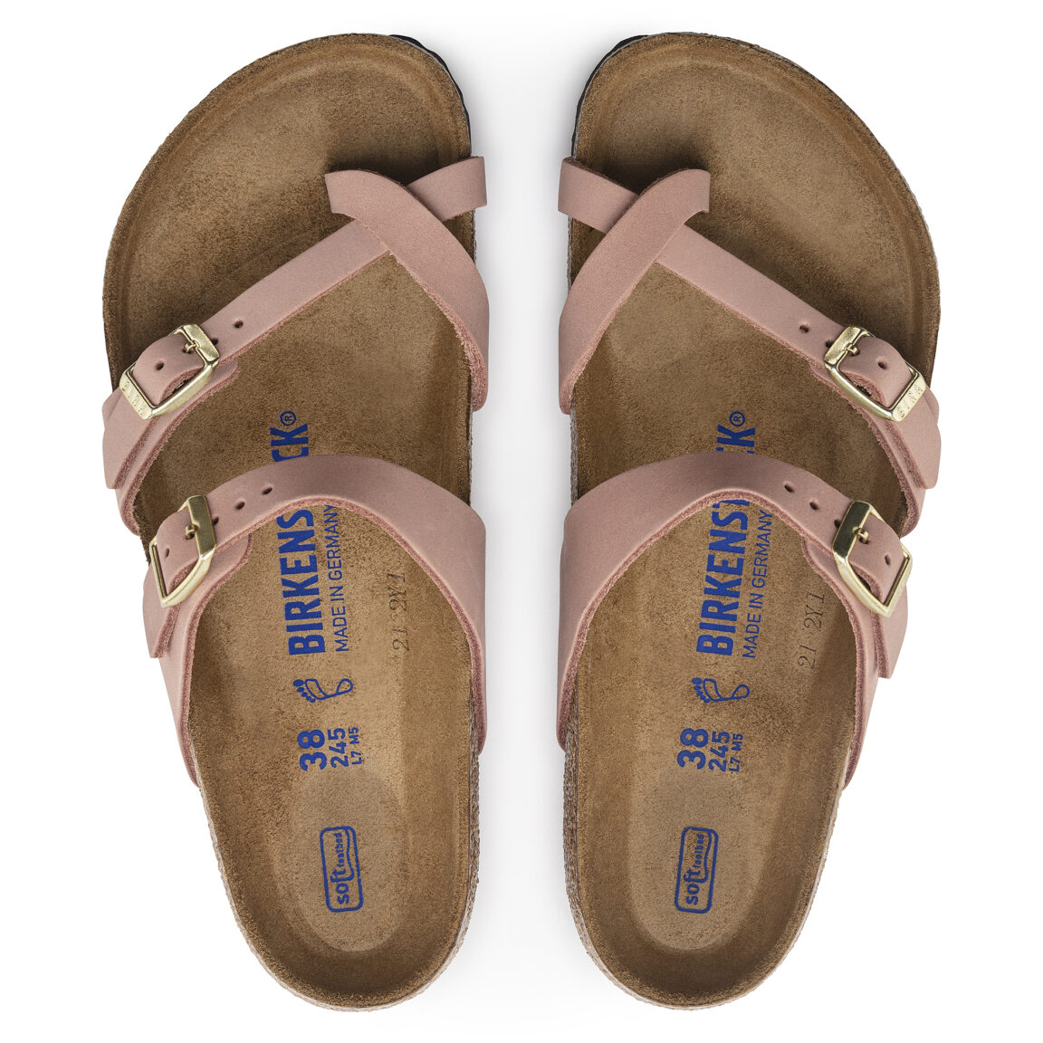 Birkenstock Ciabatta Infradito Mayari Sfb Nubuck Leather 1023964 Old Rose