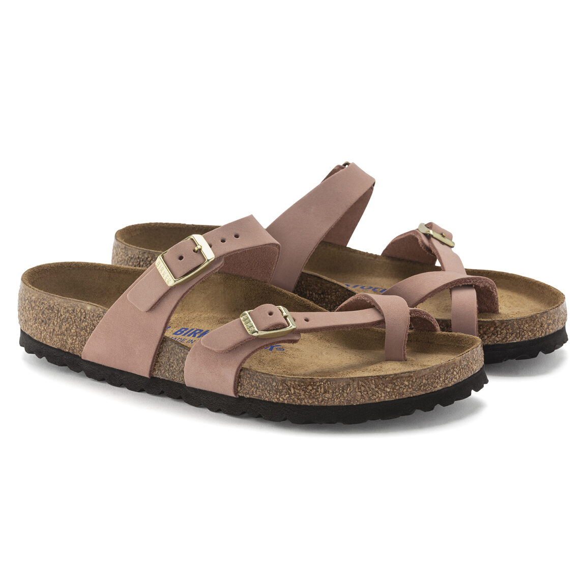 Birkenstock Ciabatta Infradito Mayari Sfb Nubuck Leather 1023964 Old Rose