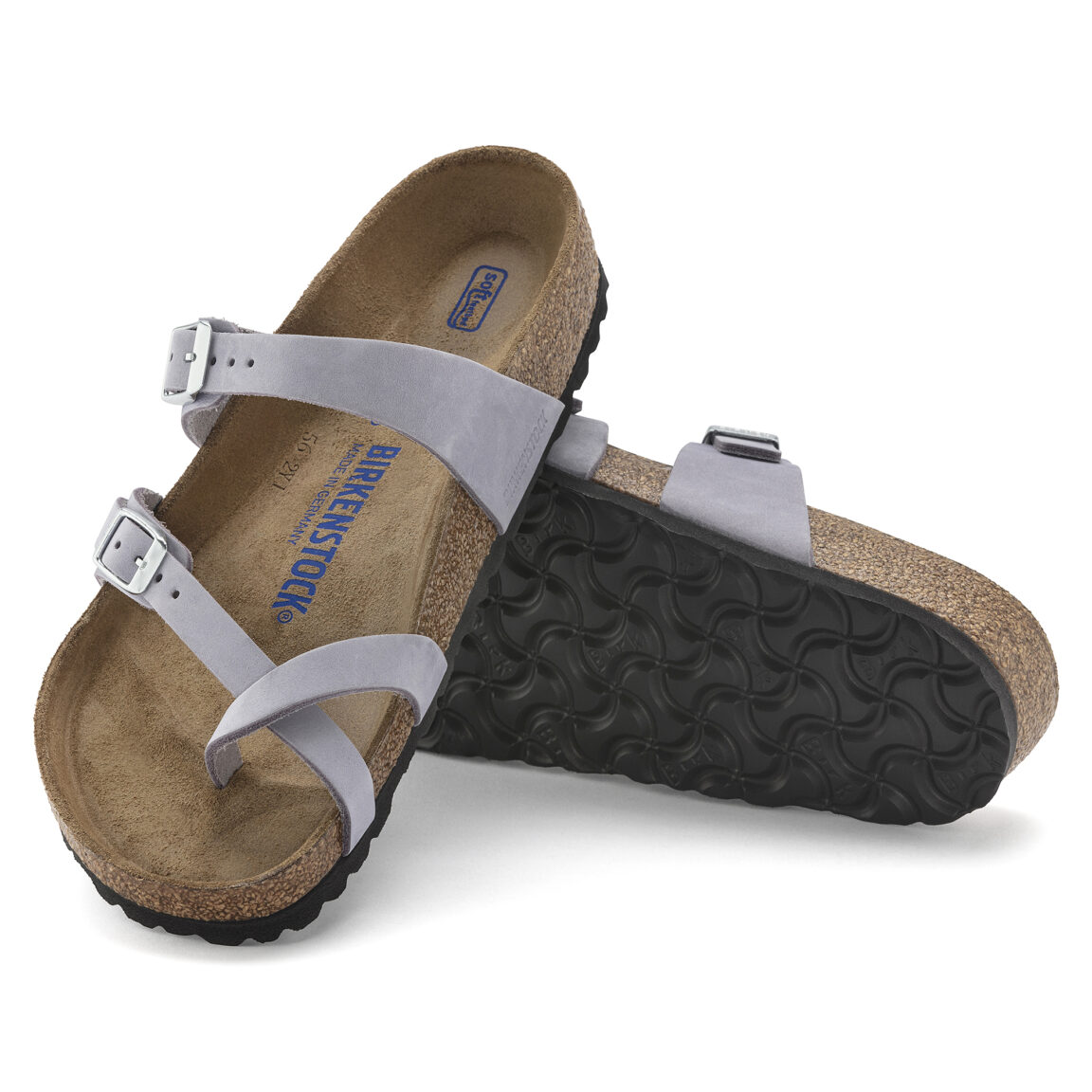 Birkenstock Ciabatta Infradito Mayari Sfb Nubuck Leather 1024027 Purple Fog