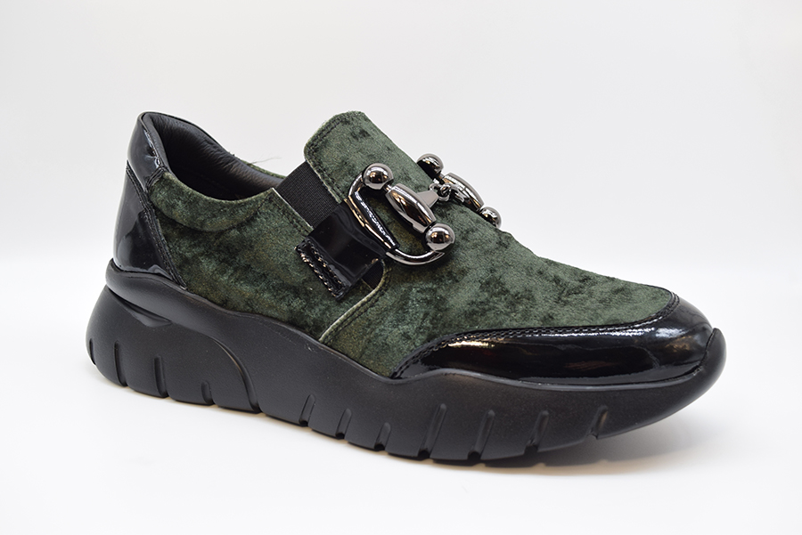 Marro Mocassino Estraibile Fibia OV000008 Vernice Nero Marsiglia 31 Verde