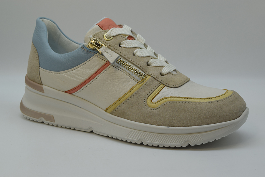 Ara Sneaker Donna Calzata G Zeppa 40 Mm 12-38412 05 Shell/vanille/cream/peach/aqua