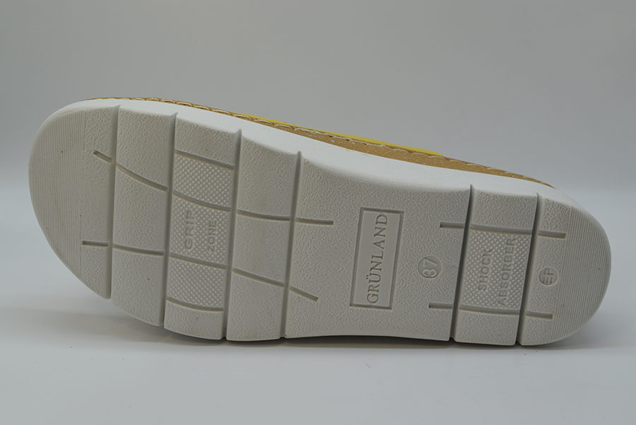 Grunland Sabot 2 Velcri Linea Moll Calzata H CE0241 Pelle Giallo