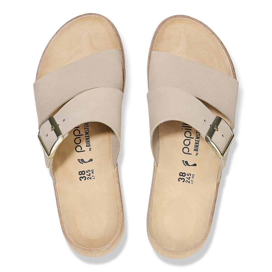 Birkenstock Ciabatta Almina Nubuck Leather 1026974 Sandcastle