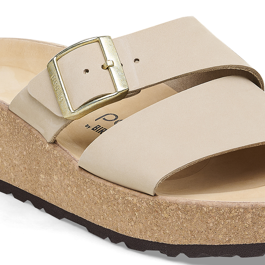 Birkenstock Ciabatta Almina Nubuck Leather 1026974 Sandcastle