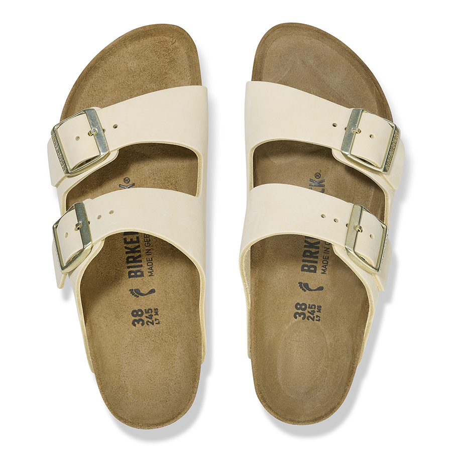 Birkenstock Ciabatta Arizona Nubuck Leather 1026711 Ecru