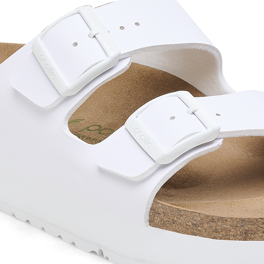 Birkenstock Ciabatta Arizona Platform Veg Birko Flor 1027416 White