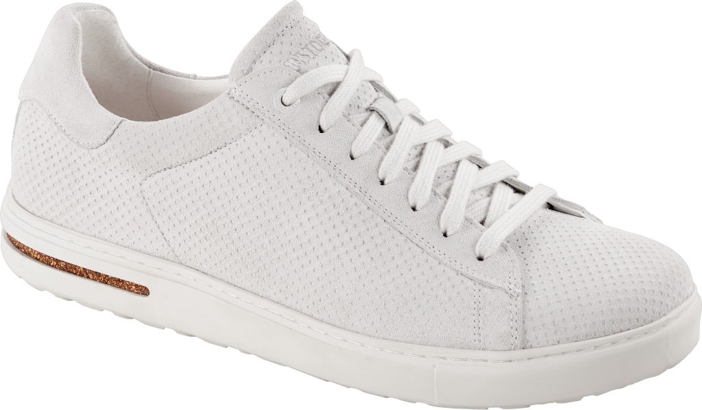 Birkenstock Sneaker Bend Low Women Suede Leather Emboss 1024976 Antique White