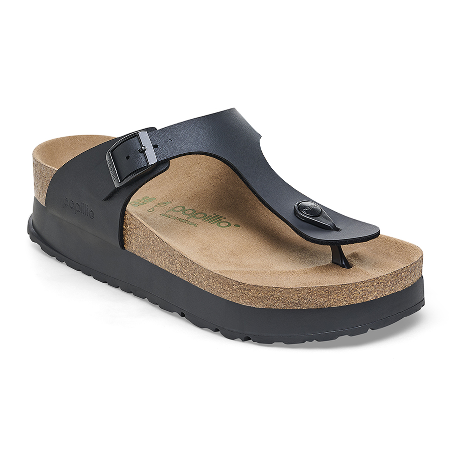 Birkenstock Ciabatta Infradito Gizeh Platform Veg Birko Flor 1027367 Black