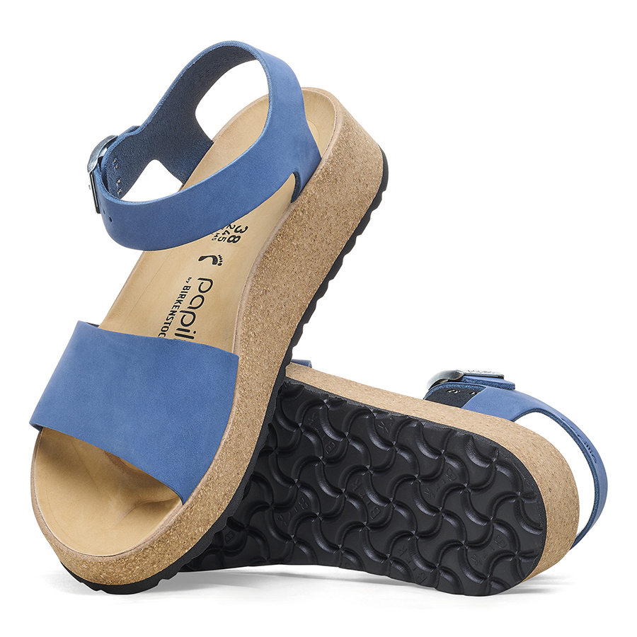 Birkenstock Sandalo Glenda Nubuck Leather 1026908 Elemental Blue