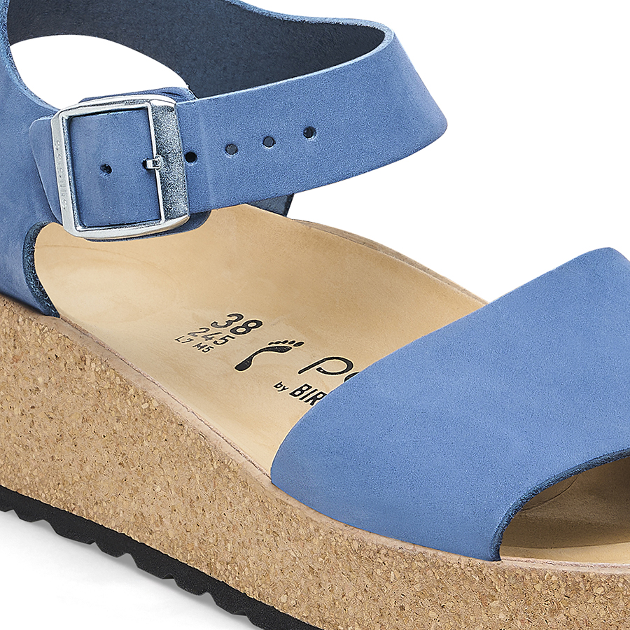 Birkenstock Sandalo Glenda Nubuck Leather 1026908 Elemental Blue