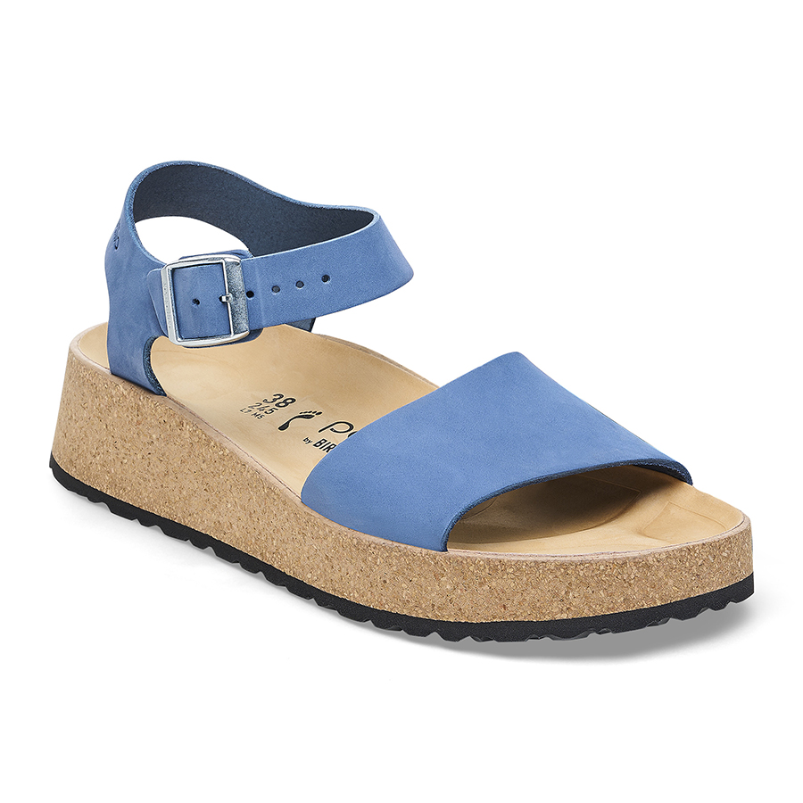 Birkenstock Sandalo Glenda Nubuck Leather 1026908 Elemental Blue