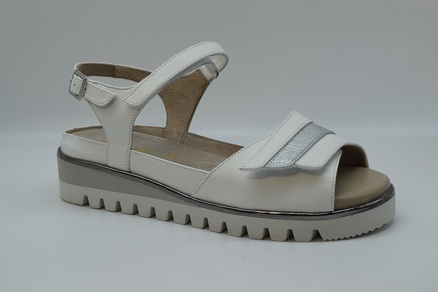 Tomasi Sandalo Con Regolazioni Forma Graz Flex MELITA SABOT Vitello Bianco