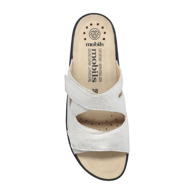 Mephisto Ciabatta Mobils Doppio Velcro Zeppa 30 GEVA Artesia 8130 White