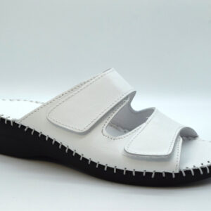 Cinzia Soft Ciabatta In  Nappa E Memory Foam IM30028-DN Bianco