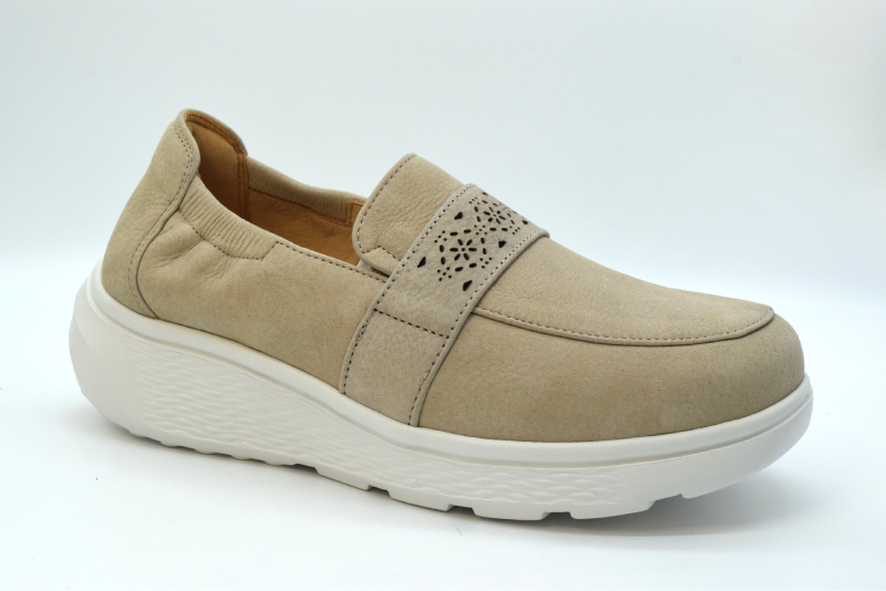 Comfort Mocassino Fondo Soft Mascherina S-2728-1P Beige Beige