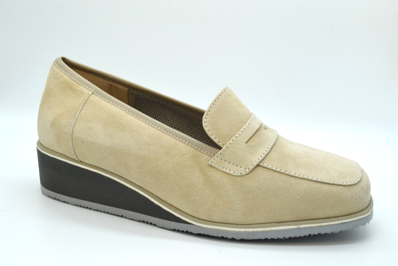 Marro Mocassino  Scollato Nappa F.81 5758 Camoscio Fondotinta