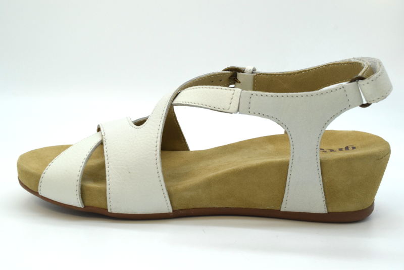 Green Comfort Sandalo incrocio sul collo VITTORIA 002 White
