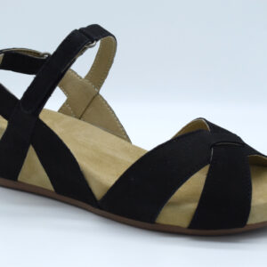 Green Comfort Sandalo citurino collo pianta incrocio VIOLA 001 Black