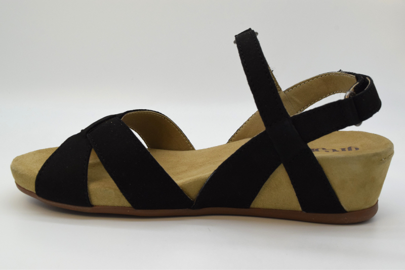 Green Comfort Sandalo citurino collo pianta incrocio VIOLA 001 Black