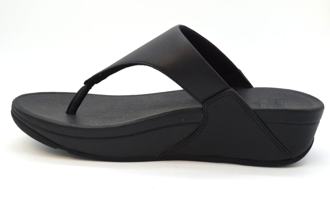 Fitflop Lulu Toe Post Leather  Infradito I88 Black 001