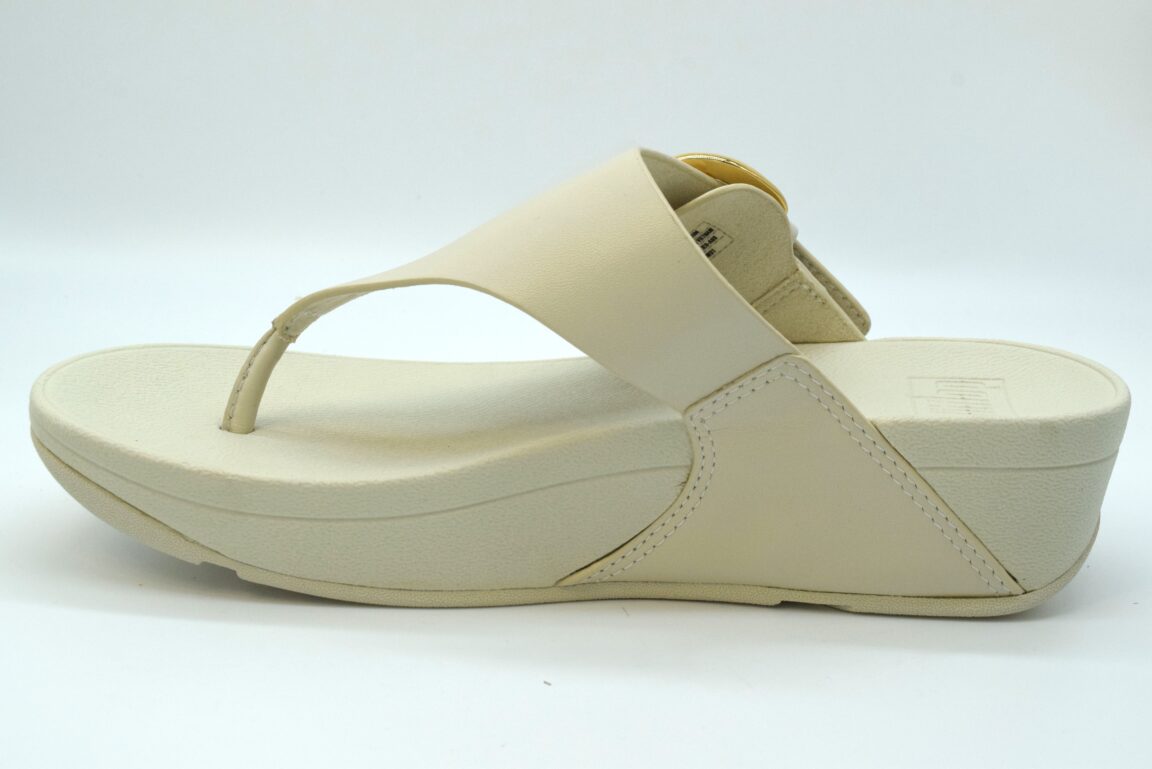 Fitflop Lulu Re Sin-buckle Leather Toe Post Infradito JE9 Paris Beige A99