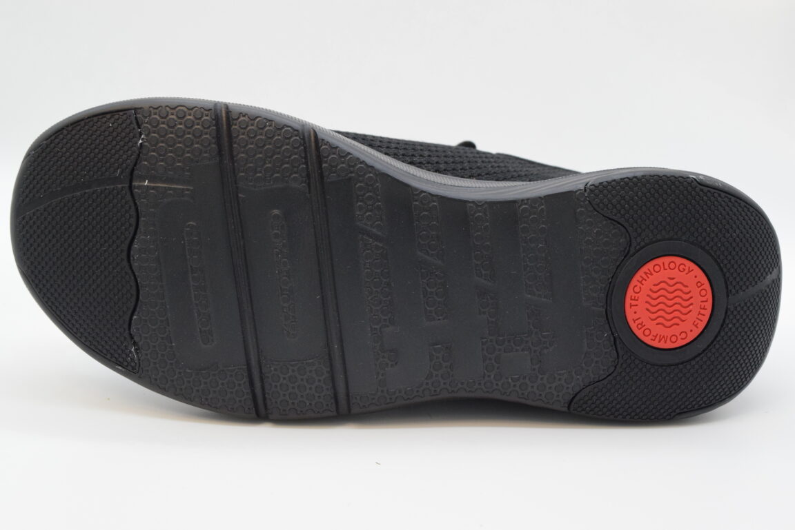 Fitflop Super Q Knit Slip On Lace Sneakers JH9 Black 090