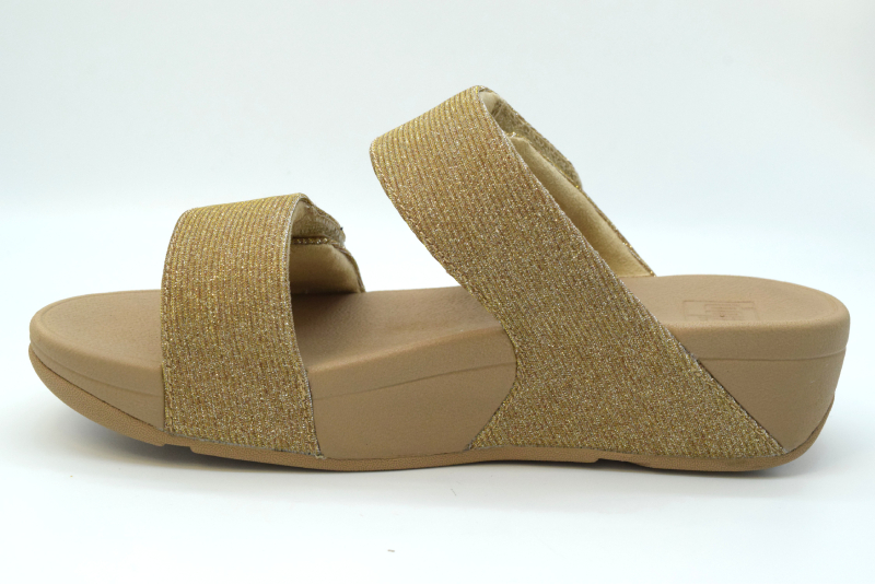 Fitflop Lulu Adjustable Shimmrlux slide ciabatta FZ9 Latte Beige A94