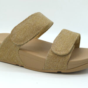 Fitflop Lulu Adjustable Shimmrlux slide ciabatta FZ9 Latte Beige A94