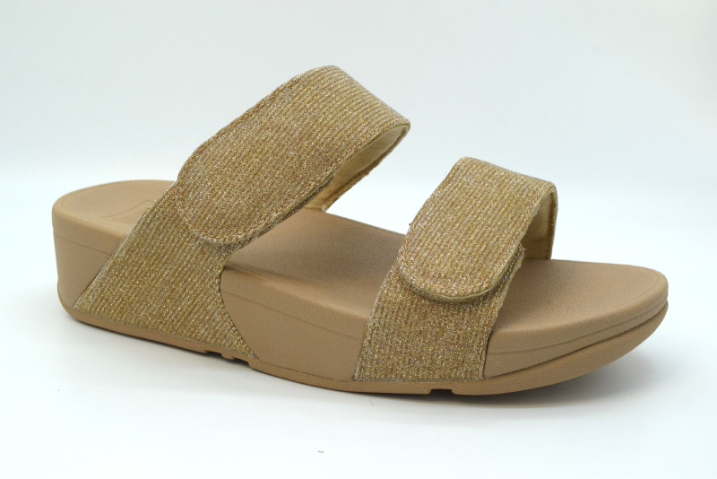 Fitflop Lulu Adjustable Shimmrlux slide ciabatta FZ9 Latte Beige A94