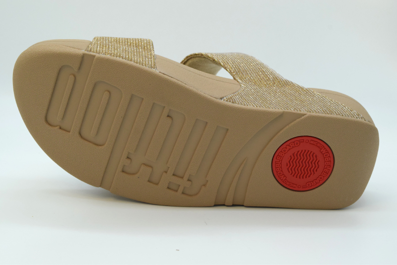Fitflop Lulu Adjustable Shimmrlux slide ciabatta FZ9 Latte Beige A94